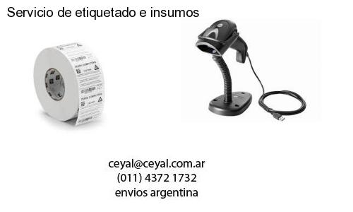 Servicio de etiquetado e insumos