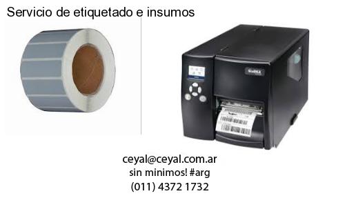 Servicio de etiquetado e insumos