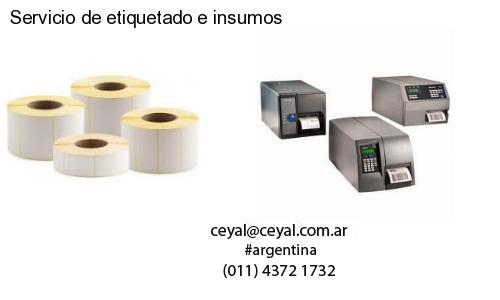 Servicio de etiquetado e insumos