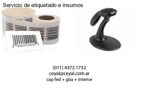 Servicio de etiquetado e insumos