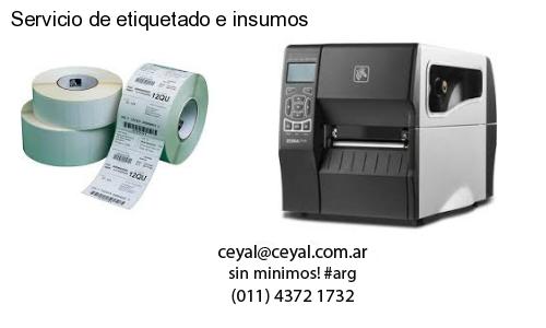 Servicio de etiquetado e insumos