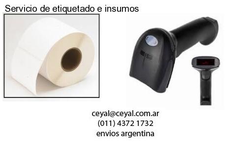 Servicio de etiquetado e insumos
