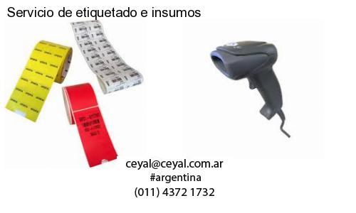 Servicio de etiquetado e insumos
