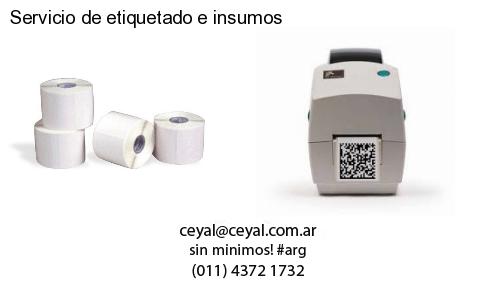Servicio de etiquetado e insumos