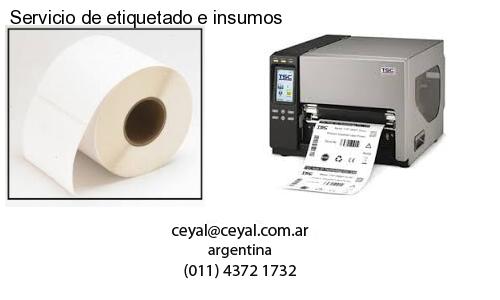 Servicio de etiquetado e insumos