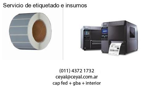 Servicio de etiquetado e insumos