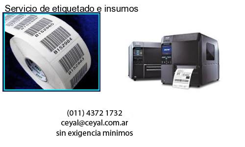 Servicio de etiquetado e insumos