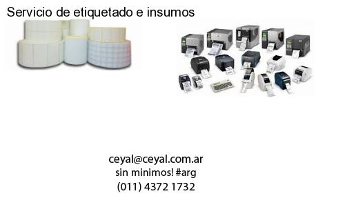 Servicio de etiquetado e insumos