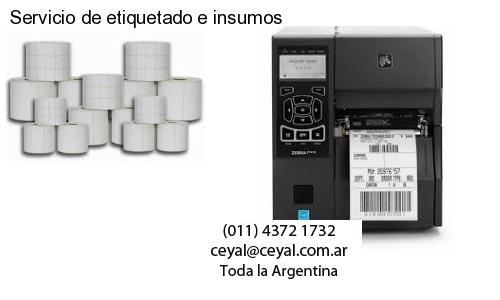 Servicio de etiquetado e insumos