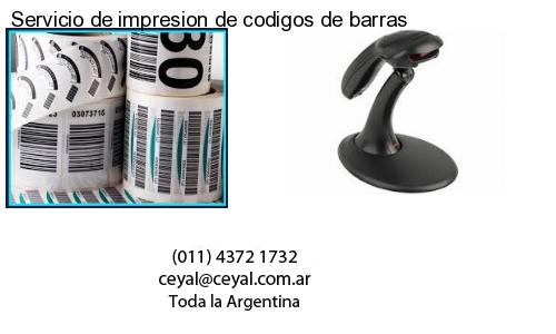 Servicio de impresion de codigos de barras