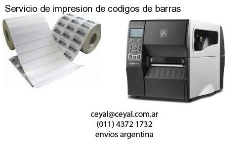 Servicio de impresion de codigos de barras