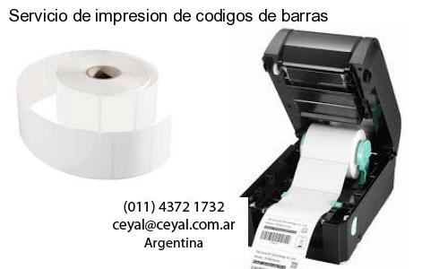 Servicio de impresion de codigos de barras
