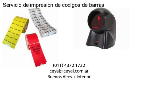 Servicio de impresion de codigos de barras