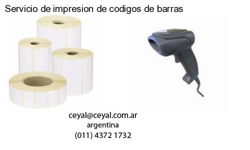 Servicio de impresion de codigos de barras