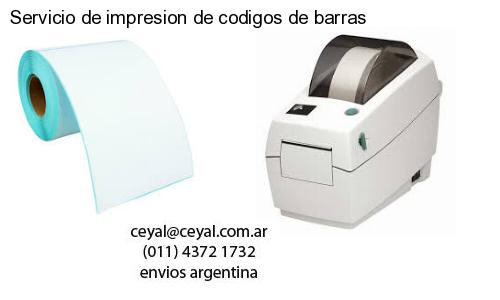 Servicio de impresion de codigos de barras