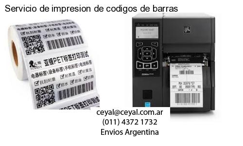 Servicio de impresion de codigos de barras