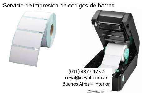 Servicio de impresion de codigos de barras