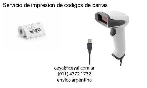 Servicio de impresion de codigos de barras