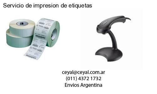 Servicio de impresion de etiquetas