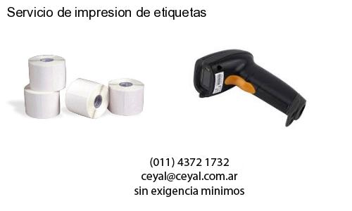 Servicio de impresion de etiquetas
