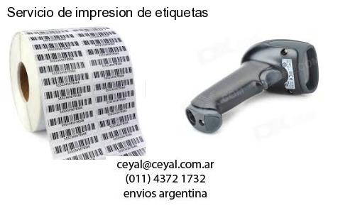 Servicio de impresion de etiquetas