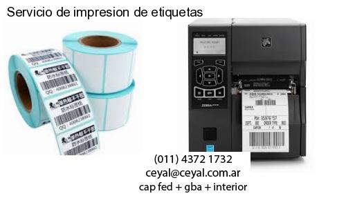 Servicio de impresion de etiquetas