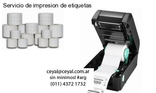Servicio de impresion de etiquetas