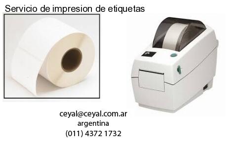 Servicio de impresion de etiquetas