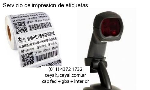 Servicio de impresion de etiquetas