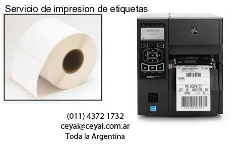 Servicio de impresion de etiquetas