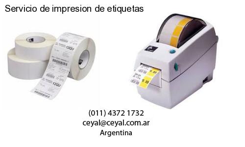Servicio de impresion de etiquetas