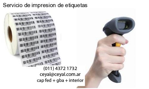 Servicio de impresion de etiquetas