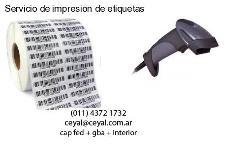 Servicio de impresion de etiquetas