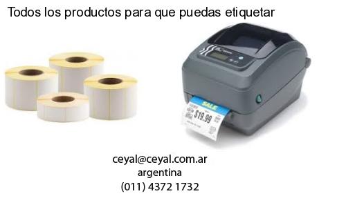 Todos los productos para que puedas etiquetar