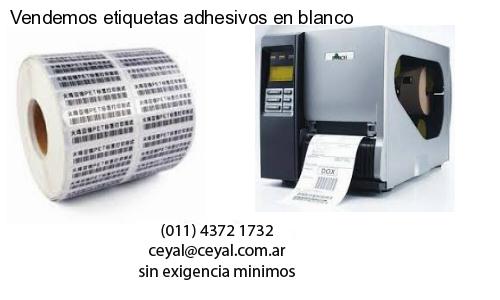 Vendemos etiquetas adhesivos en blanco