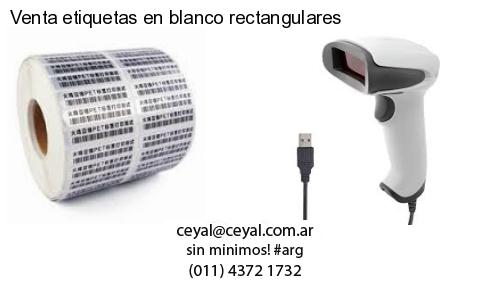 Venta etiquetas en blanco rectangulares