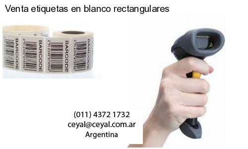 Venta etiquetas en blanco rectangulares