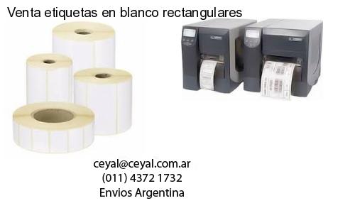 Venta etiquetas en blanco rectangulares
