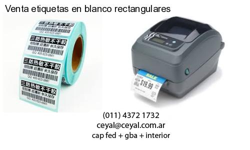 Venta etiquetas en blanco rectangulares