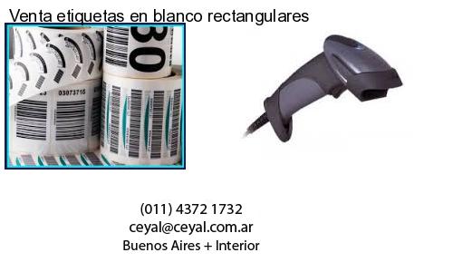 Venta etiquetas en blanco rectangulares
