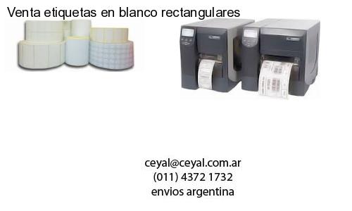 Venta etiquetas en blanco rectangulares