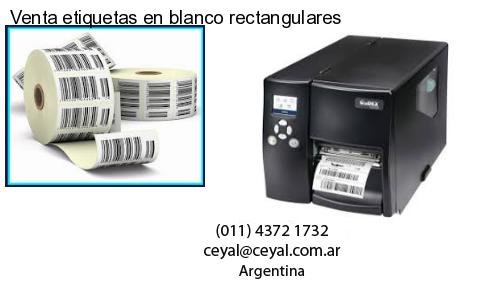Venta etiquetas en blanco rectangulares