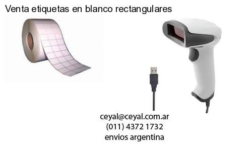 Venta etiquetas en blanco rectangulares