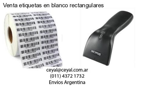 Venta etiquetas en blanco rectangulares