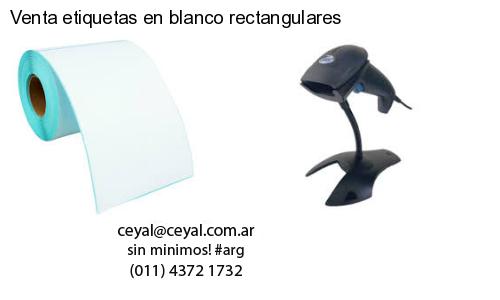 Venta etiquetas en blanco rectangulares