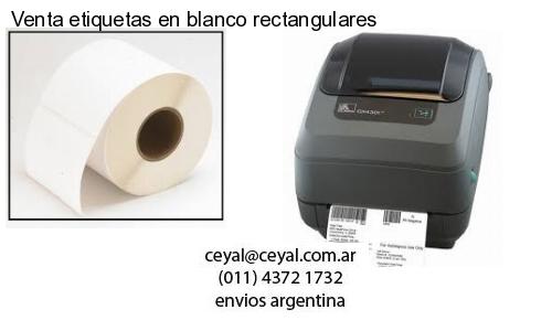Venta etiquetas en blanco rectangulares