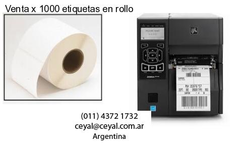 Venta x 1000 etiquetas en rollo