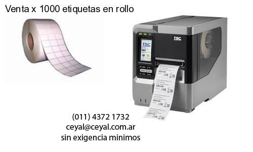 Venta x 1000 etiquetas en rollo