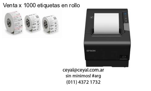 Venta x 1000 etiquetas en rollo