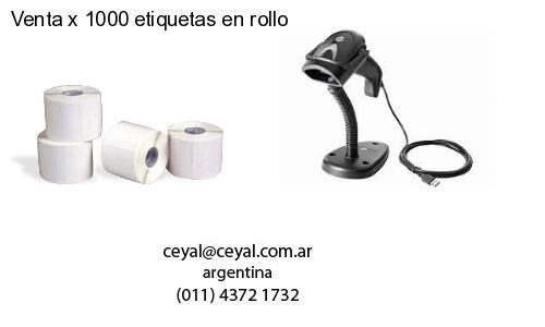 Venta x 1000 etiquetas en rollo